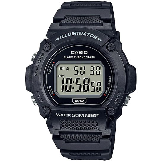 Relógio Casio Masculino Digital Preto W-219h-1avdf