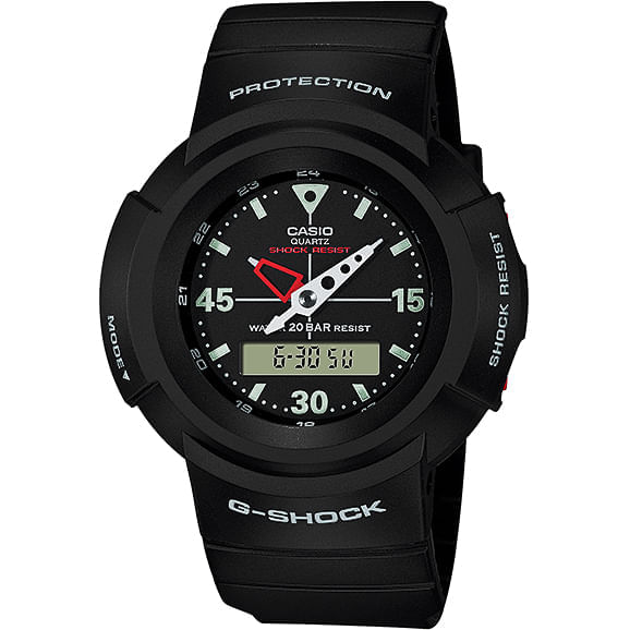 Relógio Casio G-shock Masculino Anadigi Preto Aw-500e-1edr