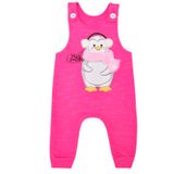 Jardineira Moletom Infantil Feminino + Body Manga Longa Conjunto Longo Inverno Menina