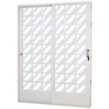 Porta de Correr Aço 2 Folhas com Vidro Liso Minas Sul MGM 215cmx160cm Branco