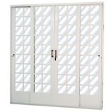 Porta de Correr Aço 4 Folhas com Vidro Mini Boreal Minas Sul MGM 215cmx200cm Branco