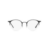 Óculos de Grau Ray Ban Round RX3578 2904 Preto Fosco Lente Tam 50