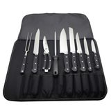 Jogo com 9 Facas de Inox com Bolsa de Nylon
