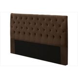 Cabeceira para Cama Box Casal 160cm Queen Cristal Suede Chocolate - JS Móveis