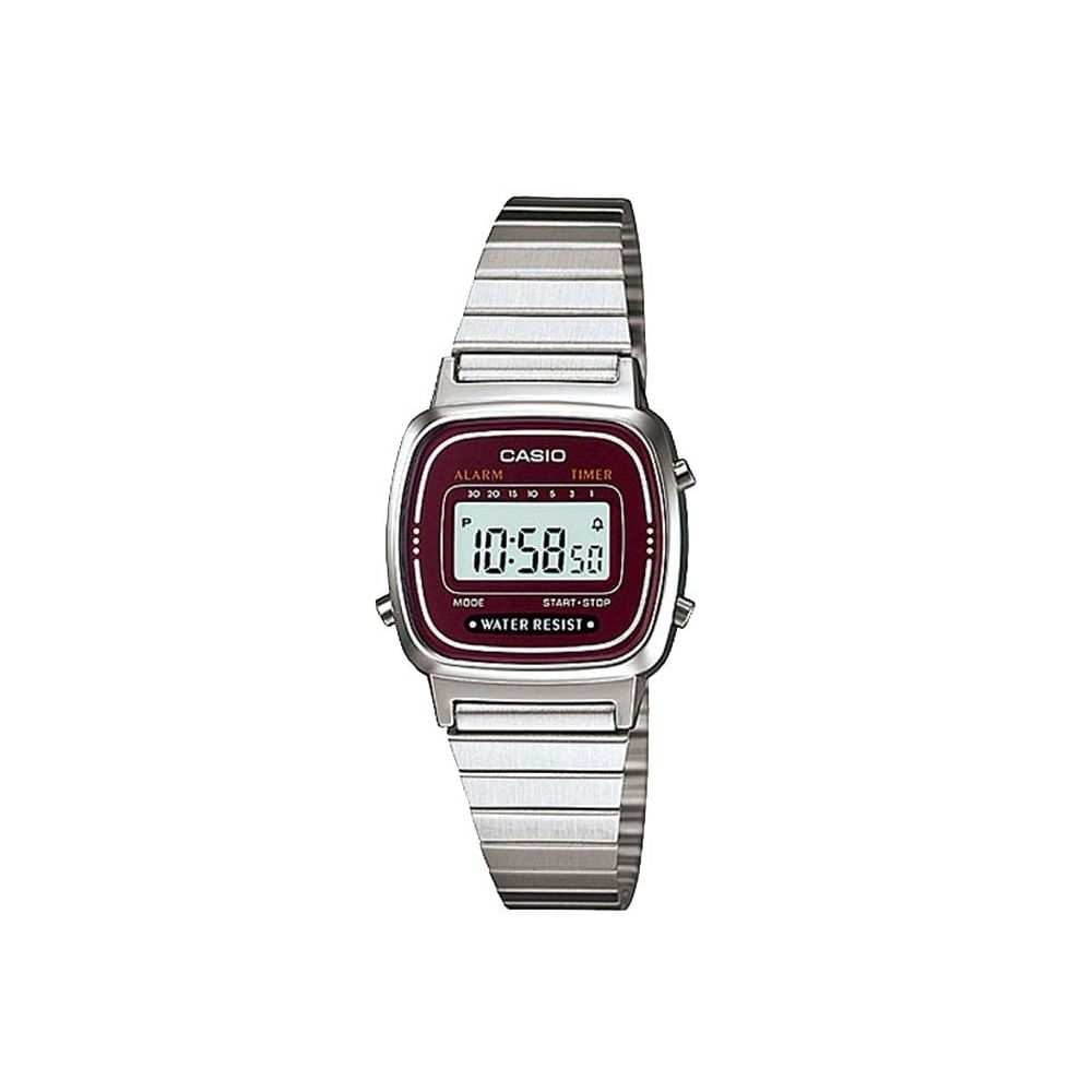 Relógio Casio Vintage Prata/bordo La670wa-4df