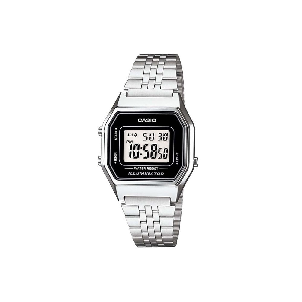 Relógio Casio Vintage Prata/preto La680wa-1df