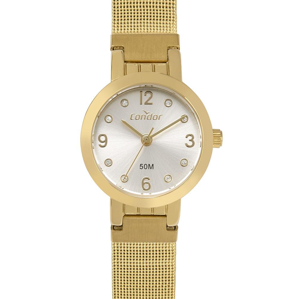 Relógio  Condor Mini Feminino Dourado - Copc21jfg/4d