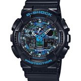 Relógio Masculino Shock Casio Preto/Azul Camuflado GA-100CB-1ADR