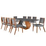 Conjunto Sala De Jantar Ane Com 8 Cadeiras Merlim Mobilare