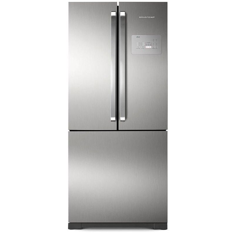 Geladeira/refrigerador 540 Litros 3 Portas Inox Frost Free Side Ice Maker - Brastemp - 110v - Bro80akana