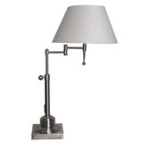 Luminária de Mesa de Metal Nickel 65cmx33cmx42cm Bella Iluminação Cromado Escovado