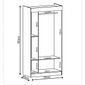 MP11076630_Quarto-Solteiro-com-Guarda-Roupa-2-Portas-e-Comoda-6-gavetas-Evidencia-Moveis-Branco_4_Zoom