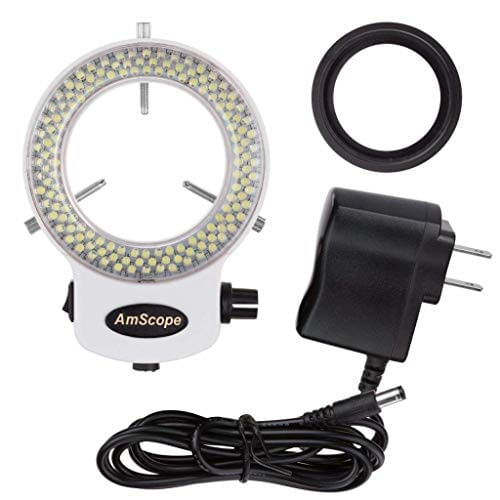 Amscope Led-144w-zk Branco Ajustável 144 Led Ring Light Illuminator Para Microscópio Estéreo &amp; Câmera