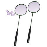 Kit Raquete de Badminton com 2 Raquetes e 2 Petecas