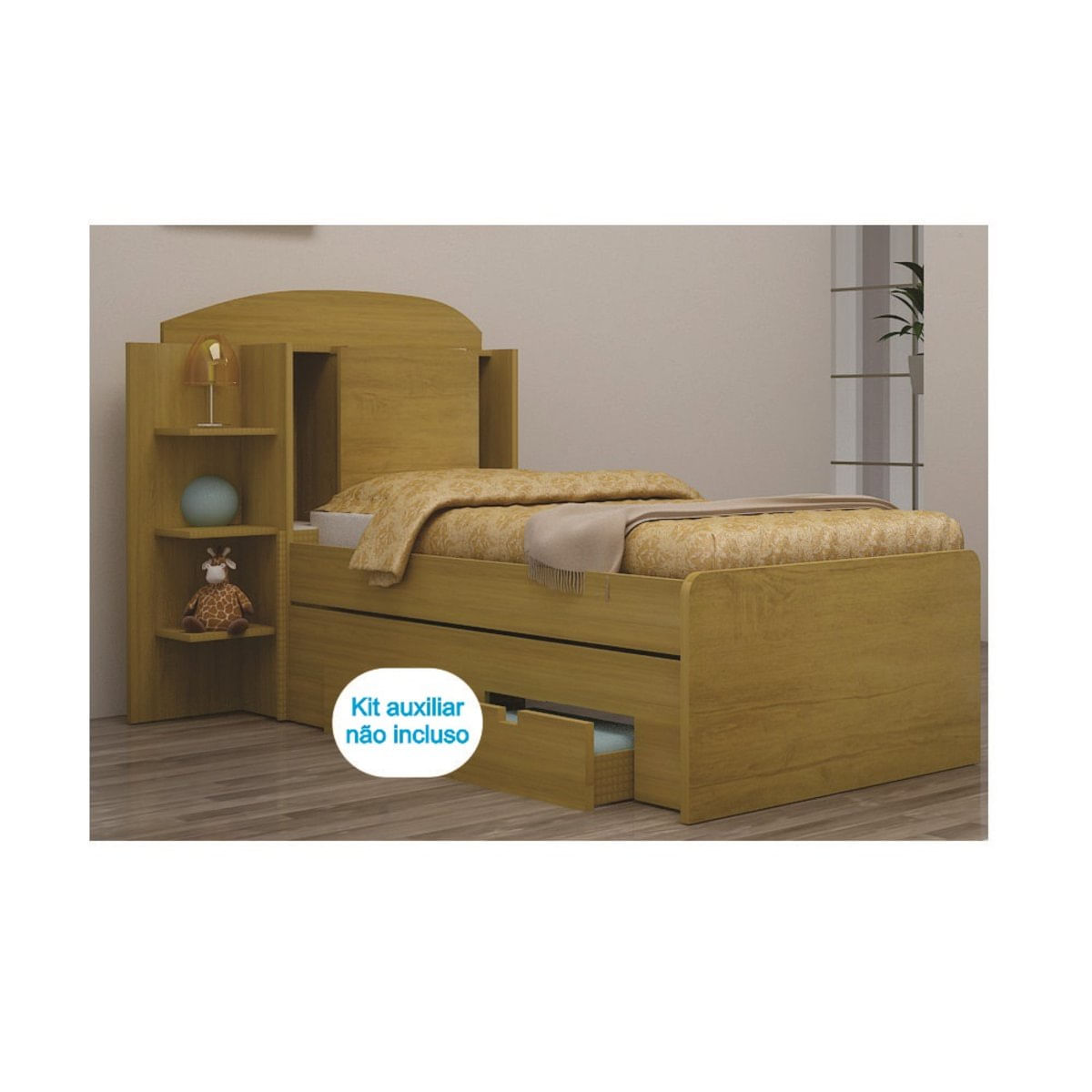 Cama de Solteiro Bom Pastor Colorado Com Baú - Noce Menor preço em Cama de Solteiro Bom Pastor Colorado Com Baú - Noce