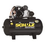 Compressor 20 Pés 5HP 300 Litros MAX Trifásico 2 Pistões 175 Libras SCHULZ
