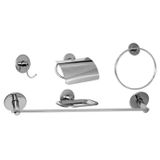 Kit Acessórios para Banheiro 5 Peças Silver Japi Cromado
