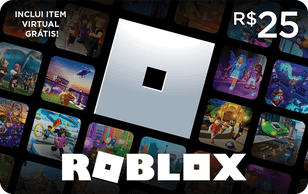 Cartão Presente Roblox 25 Reais  Robux e Experiências Incríveis - Xbr