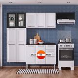 Cozinha Itatiaia Luce Compacta 3 Pecas 2 Vidros Nicho Preto