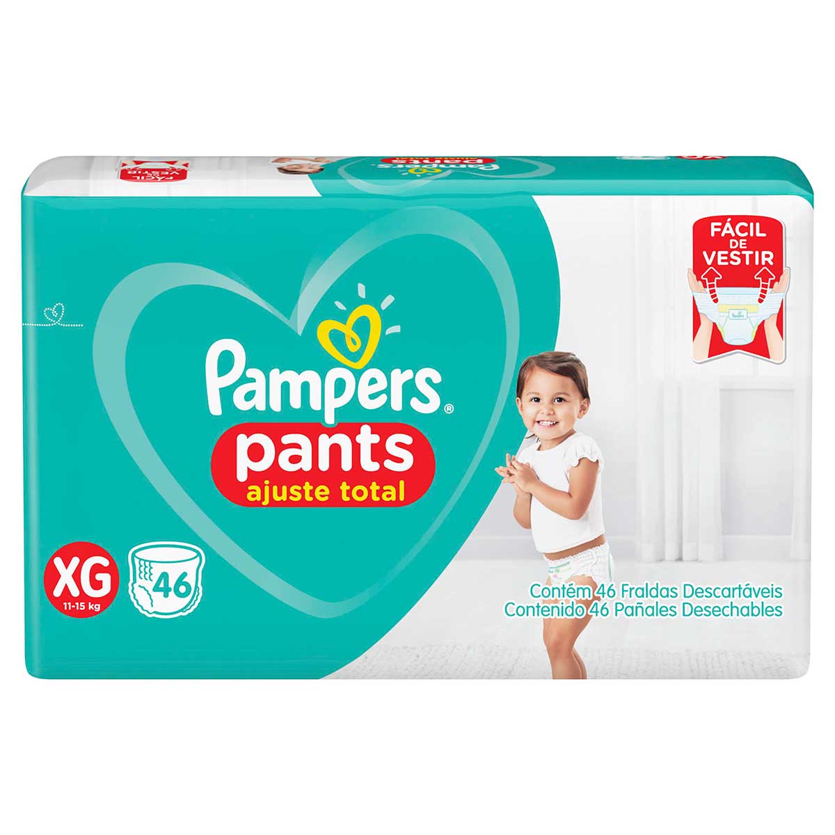 Fralda Pampers Pants Ajuste Total XG 46 unidades - Carrefour - Carrefour