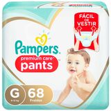 Fralda Pampers Pants Premium Care G 68 unidades