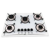 Cooktop a Gás 5 Bocas Branco Mega Chama Bivolt D&D Metal CE05BR