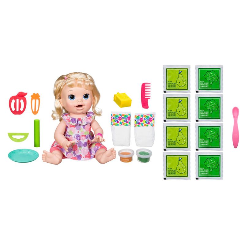 Kit Boneca Baby Alive Comilona Loira 403 Hasbro E Acessorios Baby Alive Refil De Comida Hasbro Carrefour