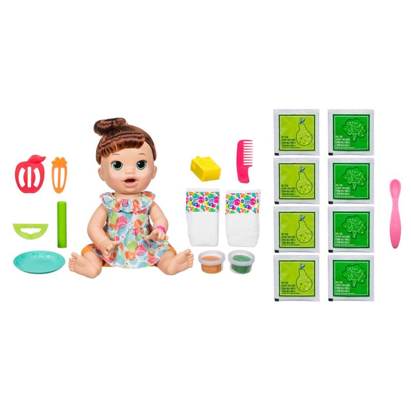 Kit Boneca Baby Alive Comilona Morena 402 Hasbro E Acessorios Baby Alive Refil De Comida Hasbro Carrefour