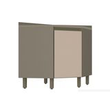 Gabinete Henn Connect de Canto 1 Porta c/Tampo Duna/Cristal