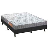 Colchão Polar D33 Class Pérola Preto+Cama Box Queen 158