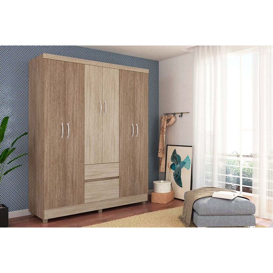 Guarda Roupa Demóbile Flash II Branco/Rosa