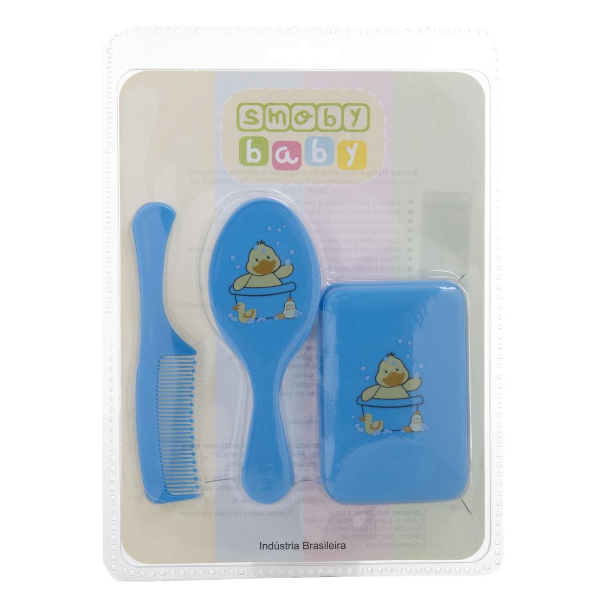 KIT BANHO PENTE, ESCOVA E SABONETEIRA BEBES AZUL é boa?