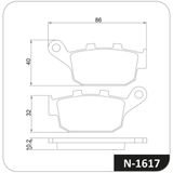 Pastilha Freio Traseira Cobreq N 1617 Honda CB 300 2009-2013