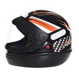 Capacete Taurus San Marino Diablo Preto / Laranja tamanho 58