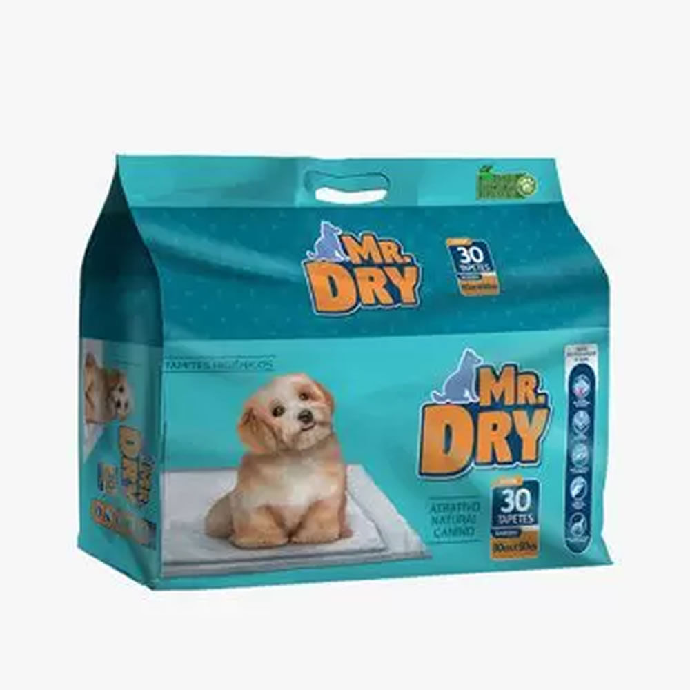 Tapete Higiênico Mr Dry Para Cães 60x60 30 Unidades