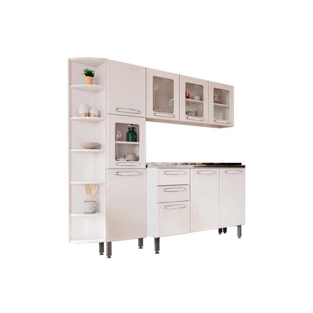 Cozinha Modulada Bertolini Evidence 4 Peças Branco