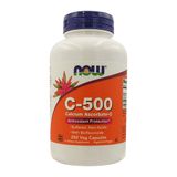 Vitamina C 500mg e Ascorbato de Cálcio Now Foods 250Caps