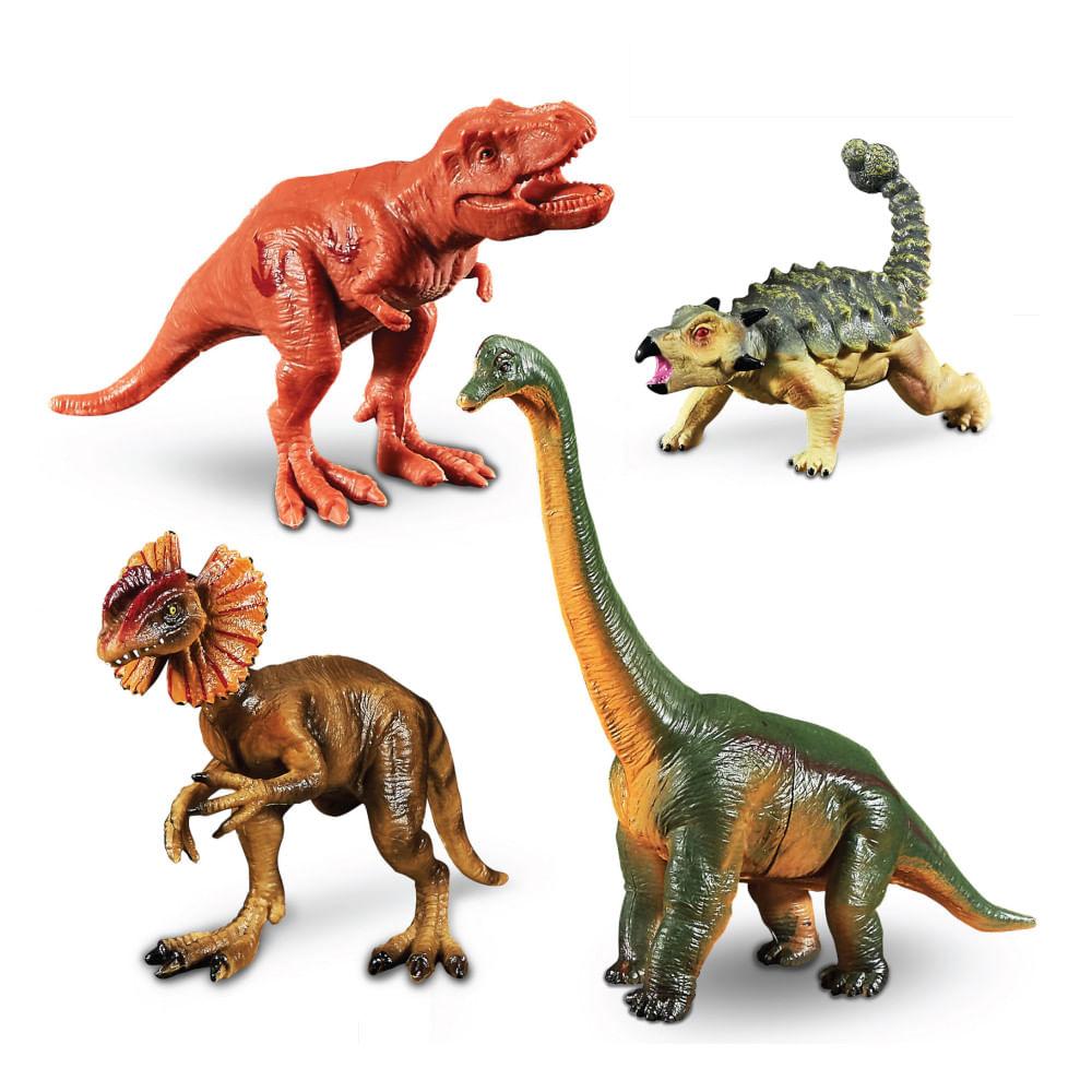 Kit De Dinossauros Com Cenario Dino World Master Beast Alive - Verde CANDIDE