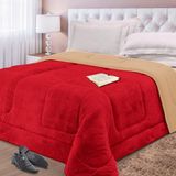 Coberdrom 2 em 1 Liso Suave Deleite Quentinho Queen Vermelho Casa Dona