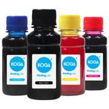 Kit 4 Tintas Impressora Canon Universal Cmyk 100ml Koga