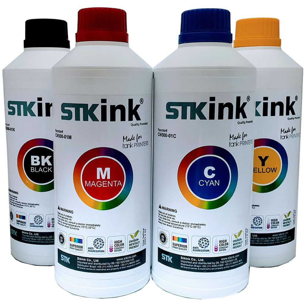 4 Litro Tinta Stk L220 Refil T664 P/ Impressora Epson 664 Ecotank