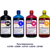 Kit 4 Litros Tinta Compatível Epson L3250 L3150 L3210 L3110 L5190 544