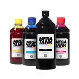 Kit 4 Tintas Impressora Canon G4100 Black 1 Litro E Coloridas 500ml Mega Tank