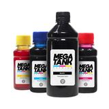 Kit 4 Tintas Impressora Canon G4100 Black 500ml E Coloridas 100ml Mega Tank