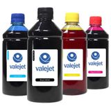 Kit 4 Tintas Impressora Canon G4100 Cmyk 500ml Valejet