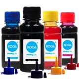 Kit 4 Tintas Para Impressora Epson L200 | L355 Cmyk Corante 100ml Koga