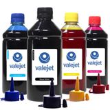 Kit 4 Tintas Para Impressora Epson L606 500ml Valejet