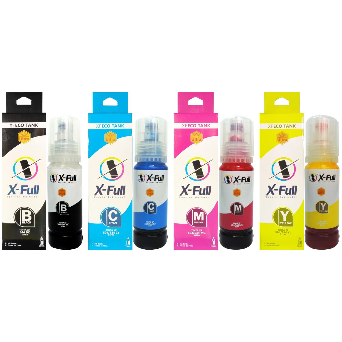 Garrafas De Tinta Para Impressoras Epson L3250 L3210 L3150 L3110 Refil 544