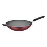 Panela Wok de alumínio Tramontina Loreto Vermelho Ø 32 cm