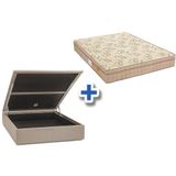 Conjunto Baú-Colchão Polar D45 Pérola+Cama Casal 138